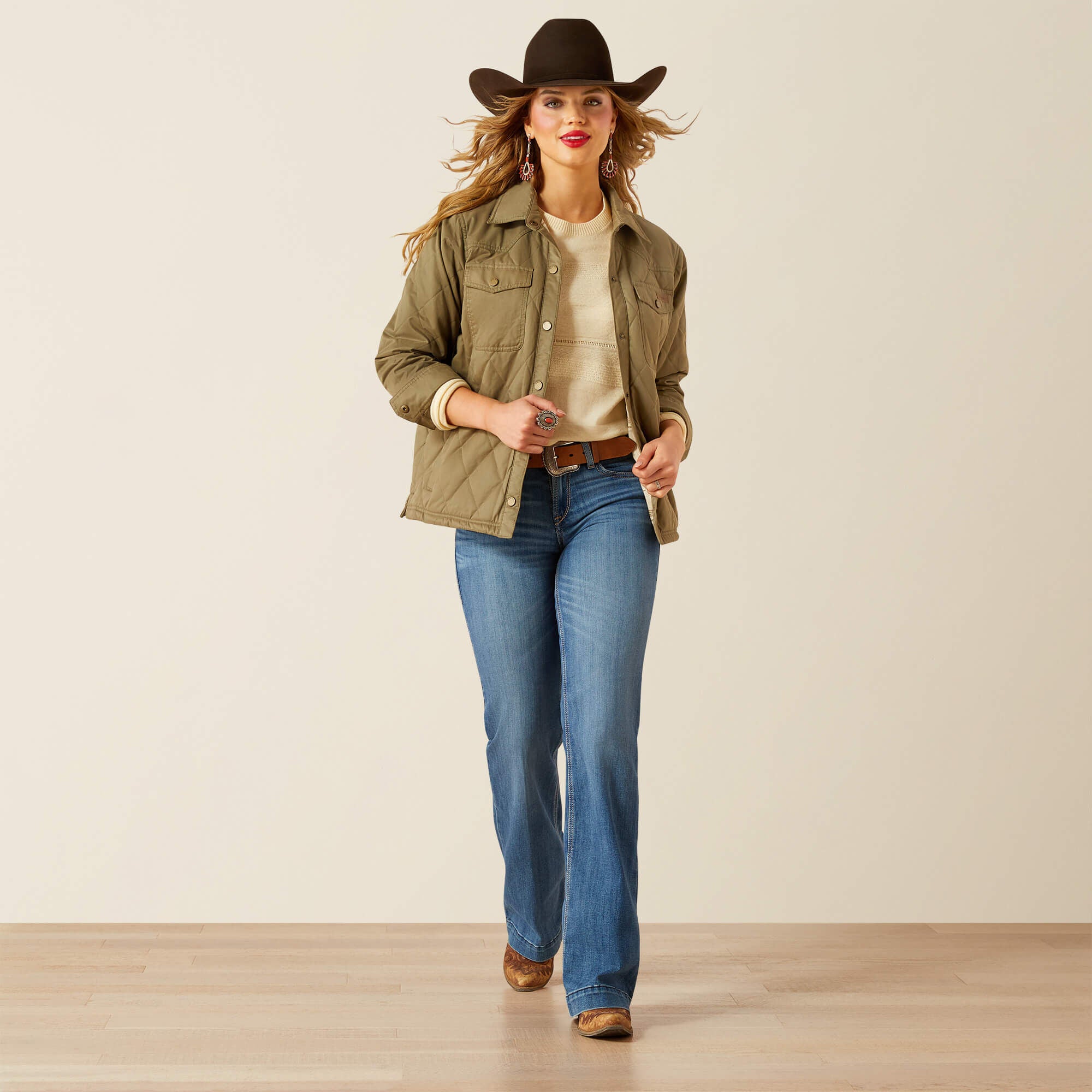 Ariat Grizzly Quilted Barn Jacket For Sale
