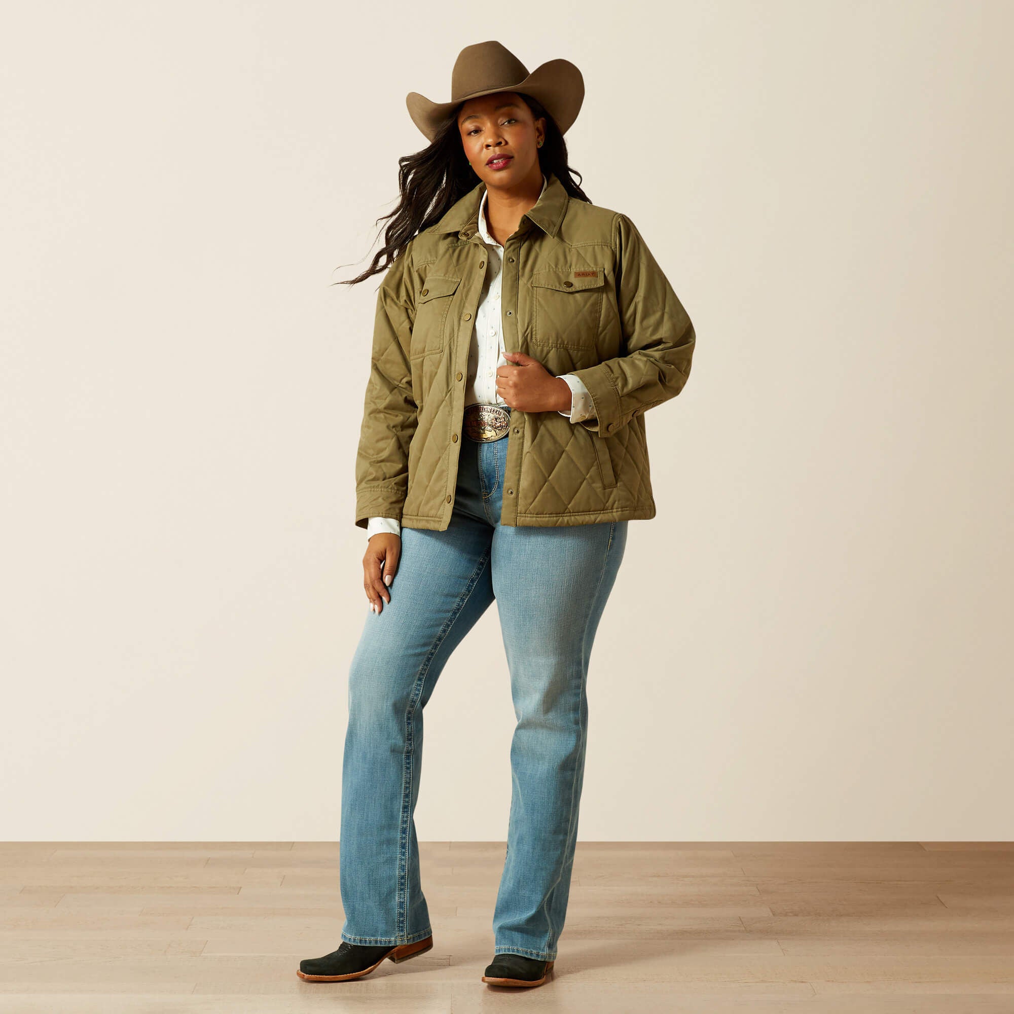 Ariat Grizzly Quilted Barn Jacket For Sale