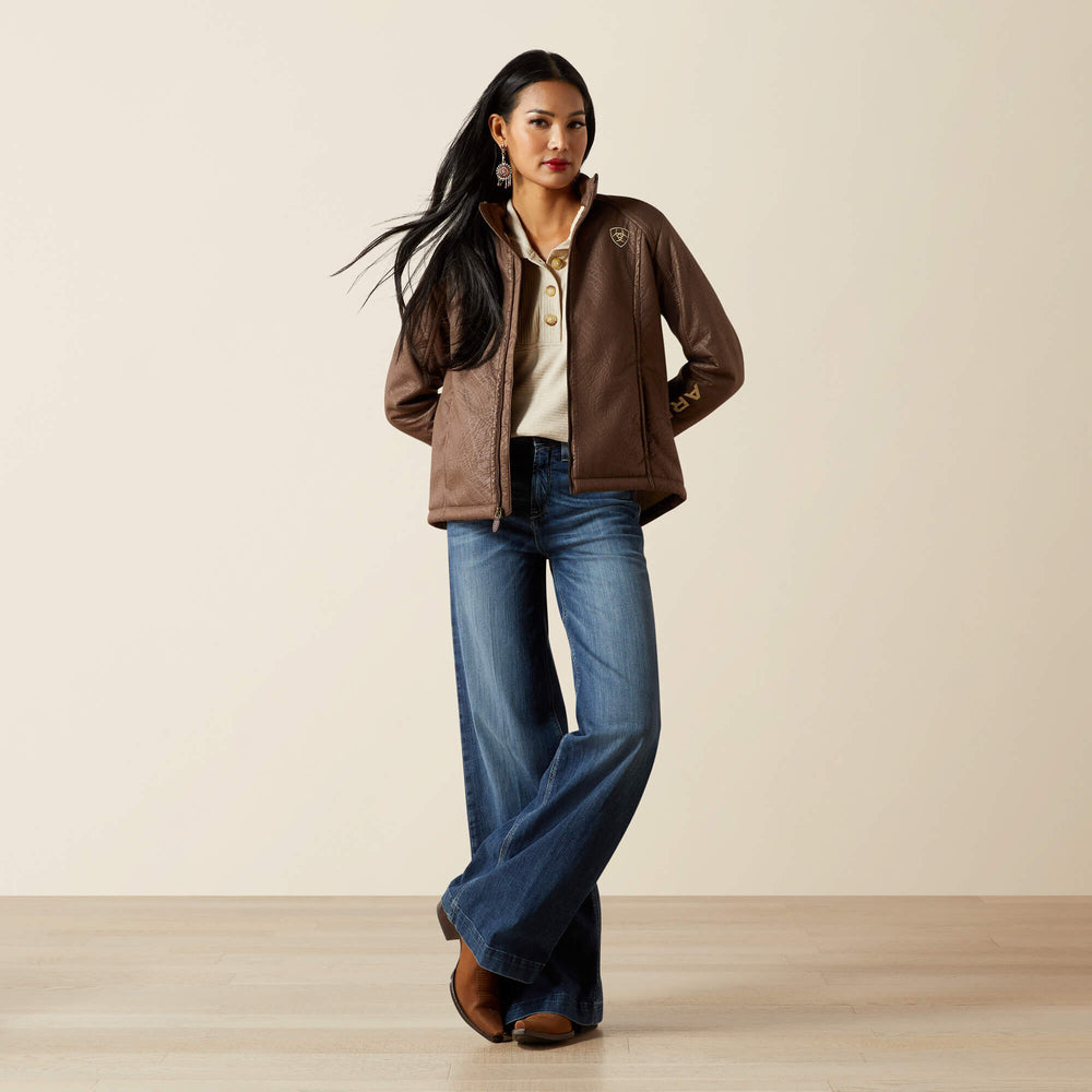 Ariat Ariat Logo Softshell Faux Leather Jacket Outlet