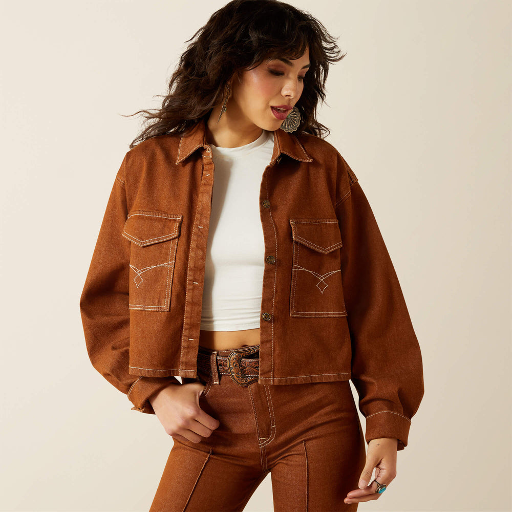 Ariat Boxy Cropped Denim Jacket Discount