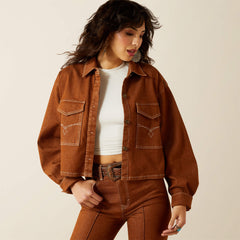 Ariat Boxy Cropped Denim Jacket Discount