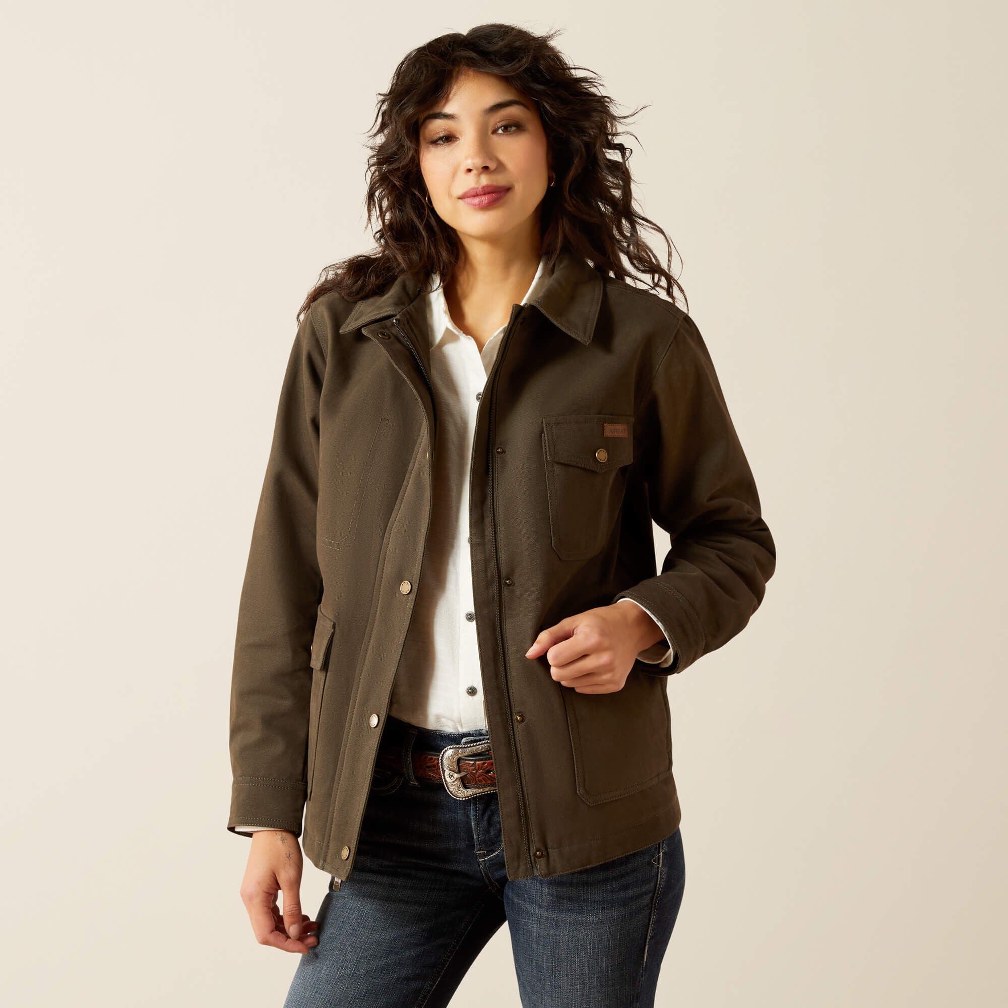 Ariat Western Canvas Chore Jacket On Sale