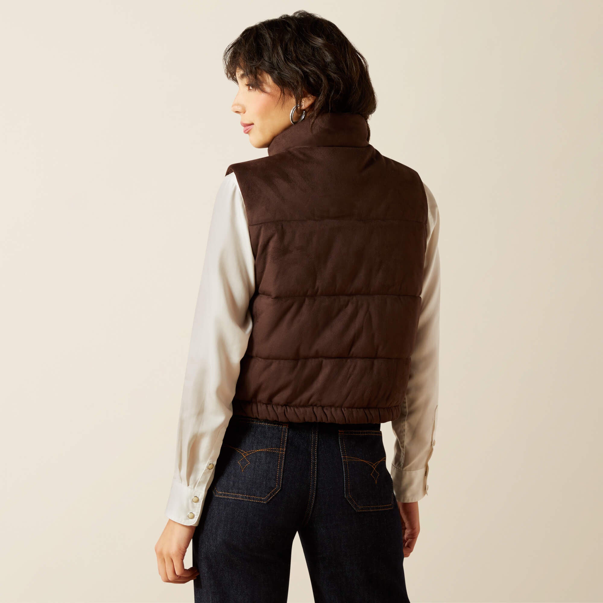 Ariat Swirls Faux Leather Vest Discount