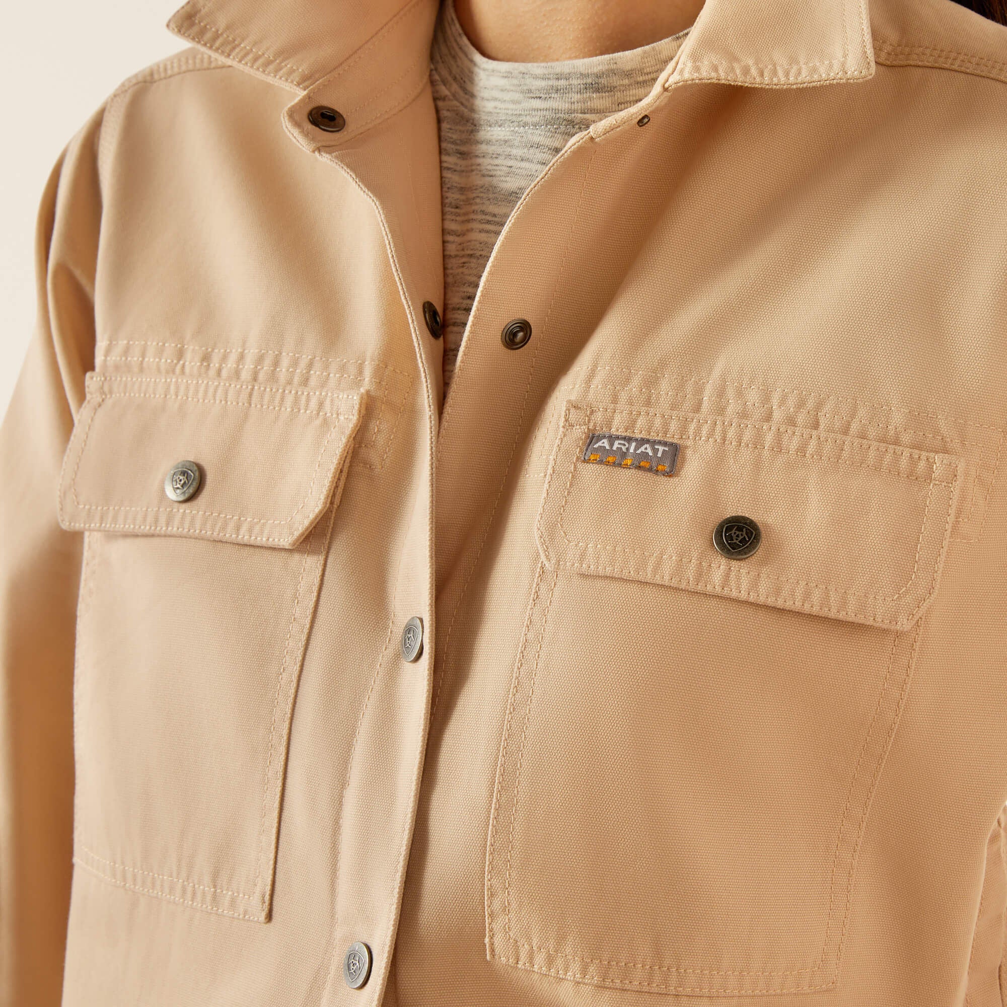 Ariat Rebar Cropped Woven Shirt Jacket On Sale