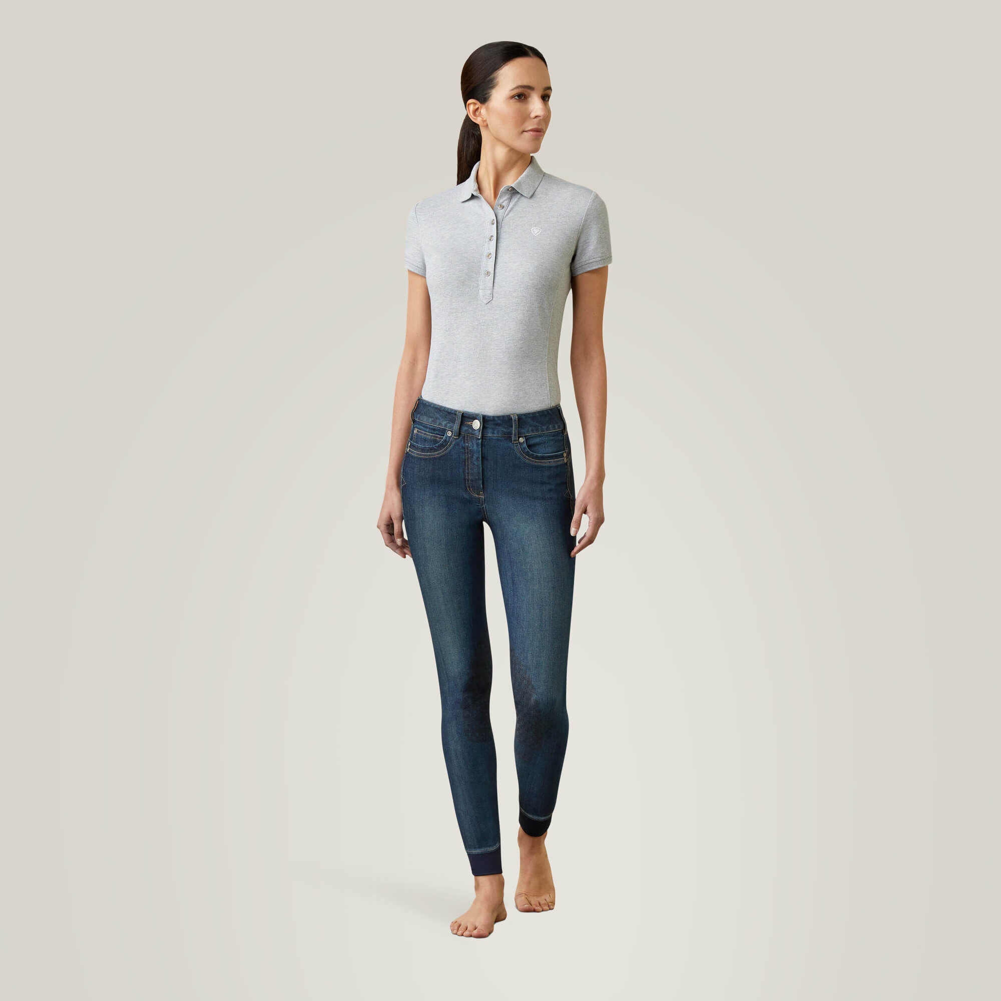 Ariat Halo Denim Knee Patch Breech Outlet