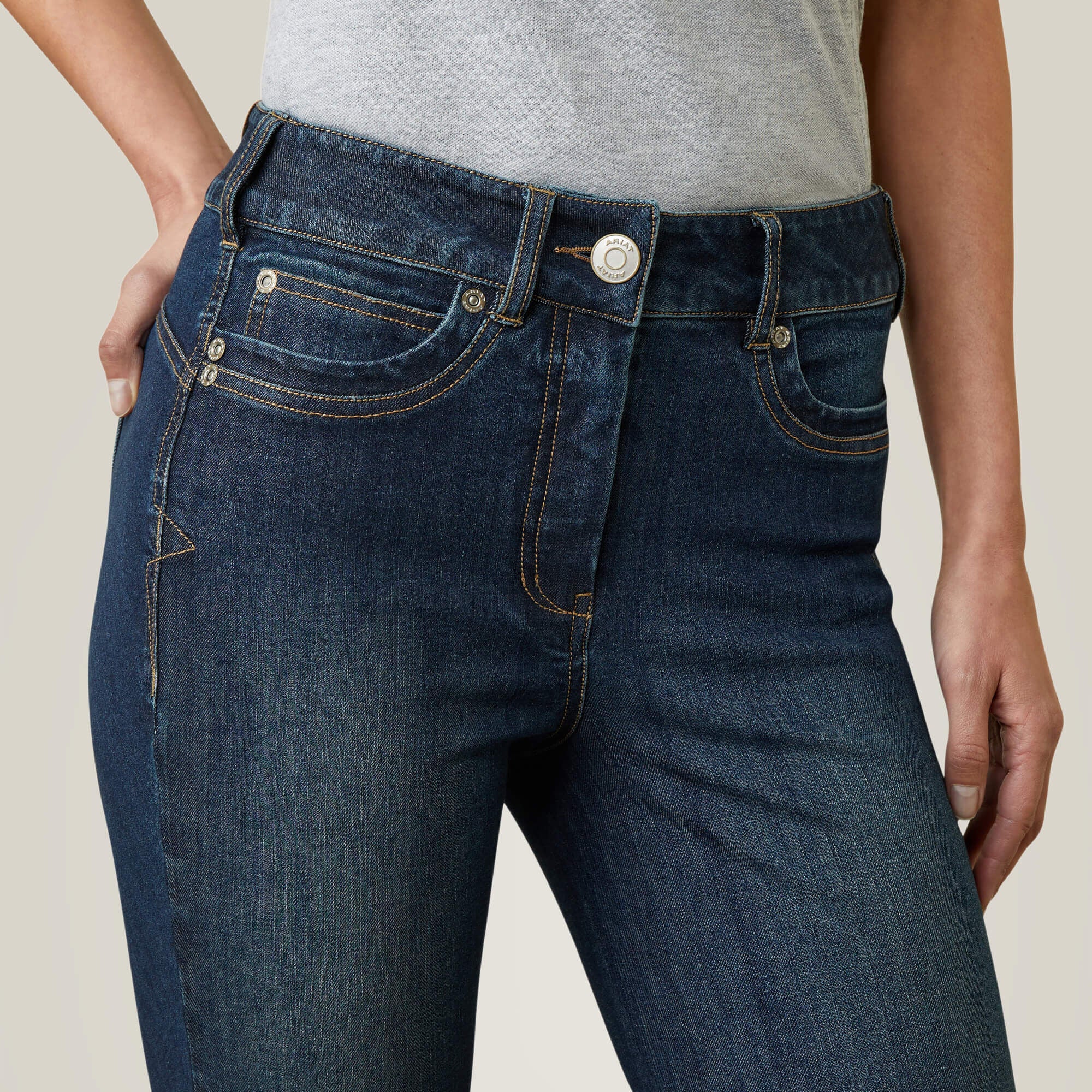 Ariat Halo Denim Knee Patch Breech Outlet