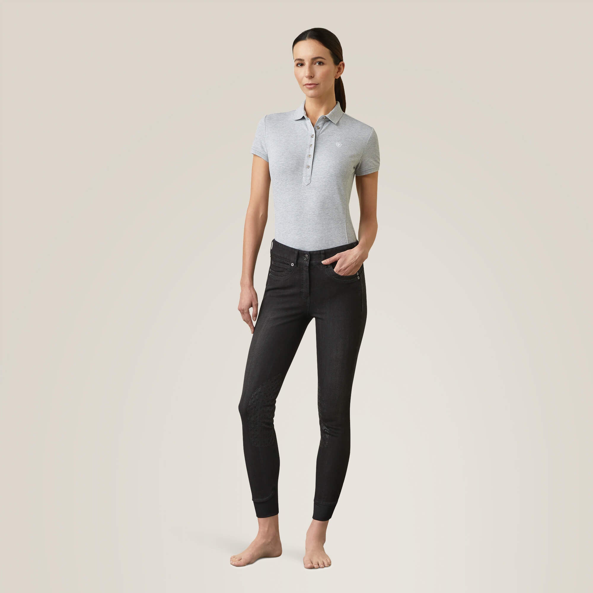 Ariat Halo B Denim Knee Patch Breech On Sale