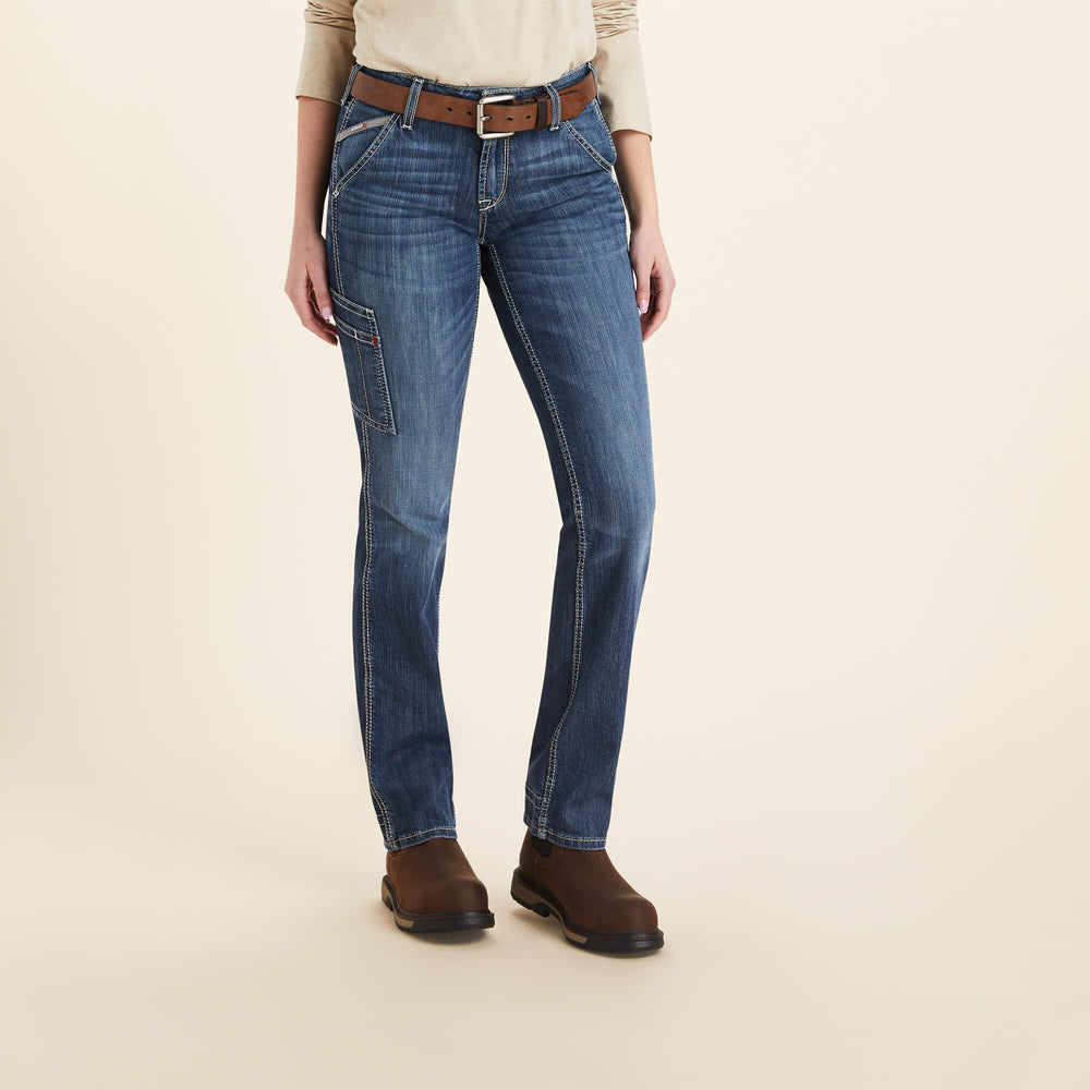 Ariat FR Perfect Rise DuraLight Stretch Cell Phone Pocket Straight Jean Discount