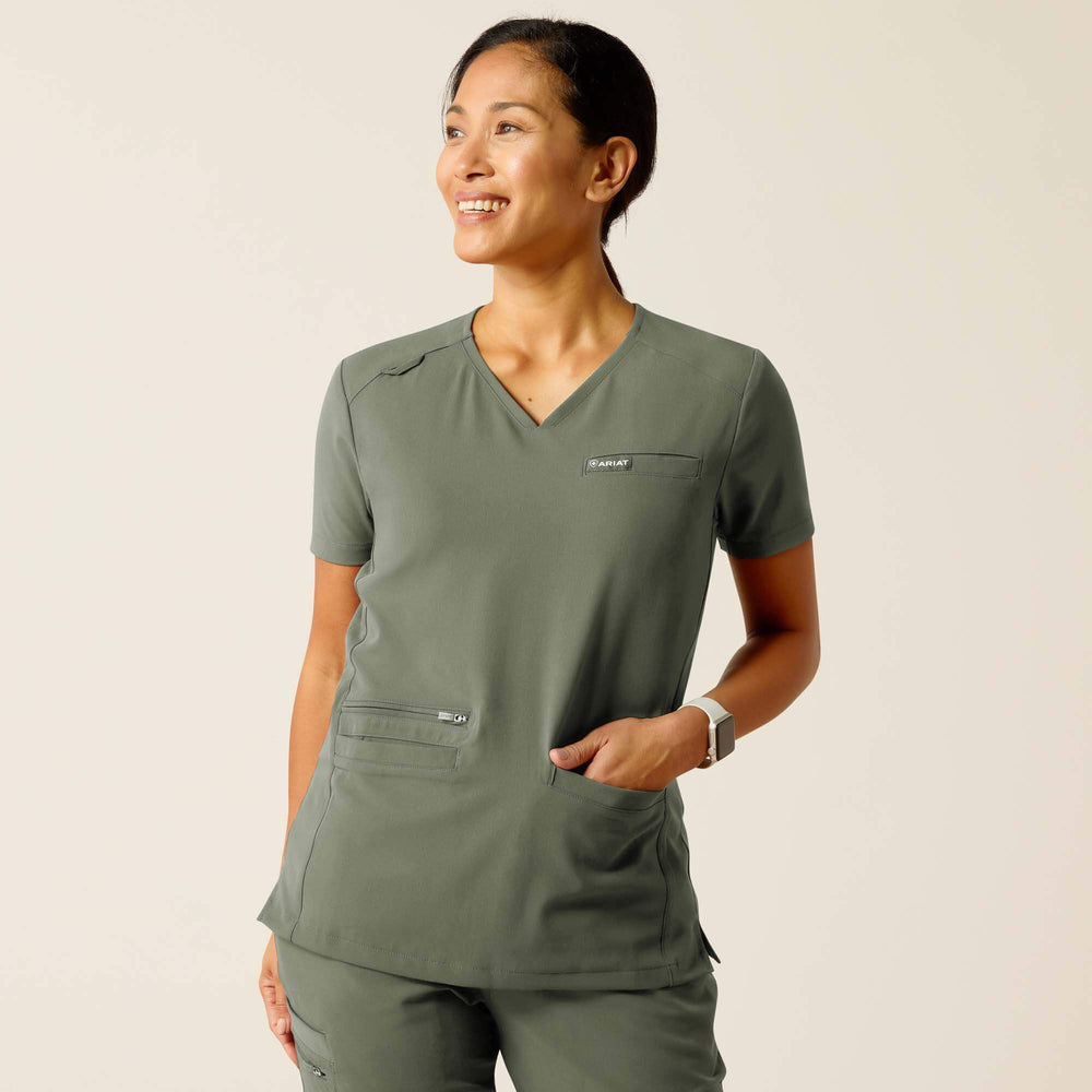 Ariat Clara 6 Pocket Scrub Top For Sale