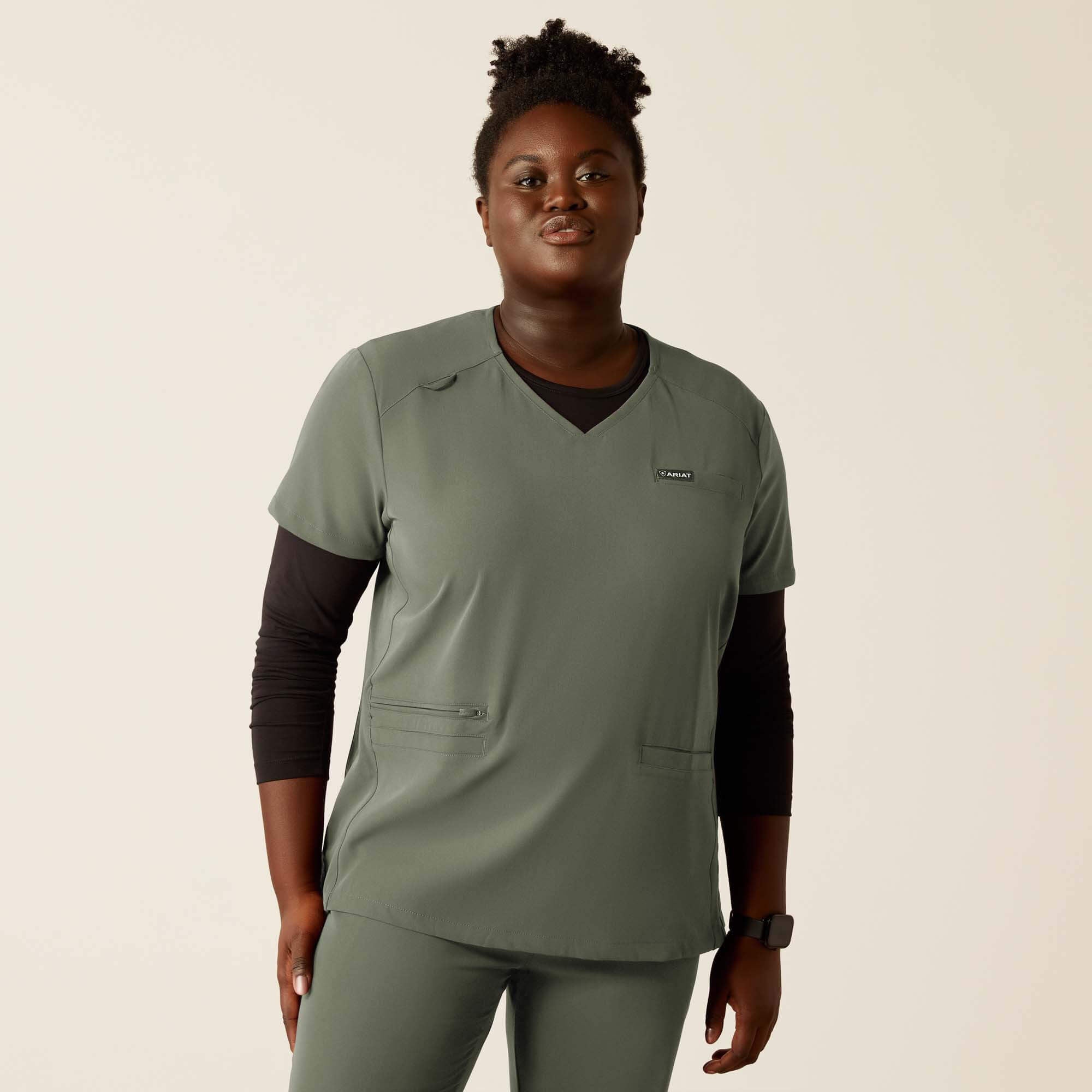 Ariat Clara 6 Pocket Scrub Top For Sale