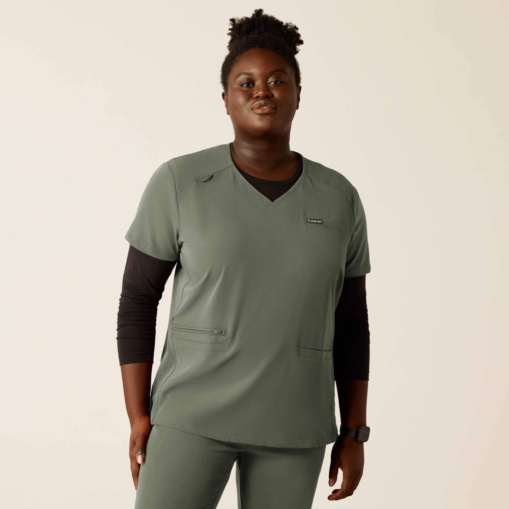 Ariat Clara 6 Pocket Scrub Top For Sale