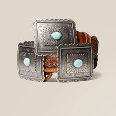 Ariat Turquoise Burst Concho Belt Outlet