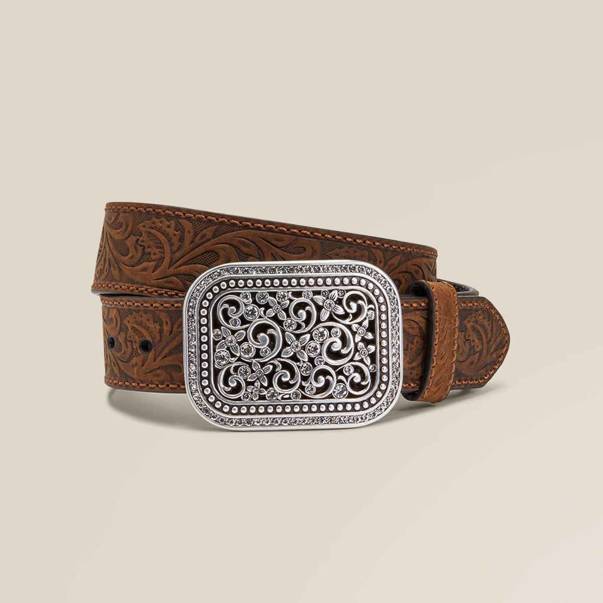 Ariat Floral Embroidery Buckle Belt On Sale