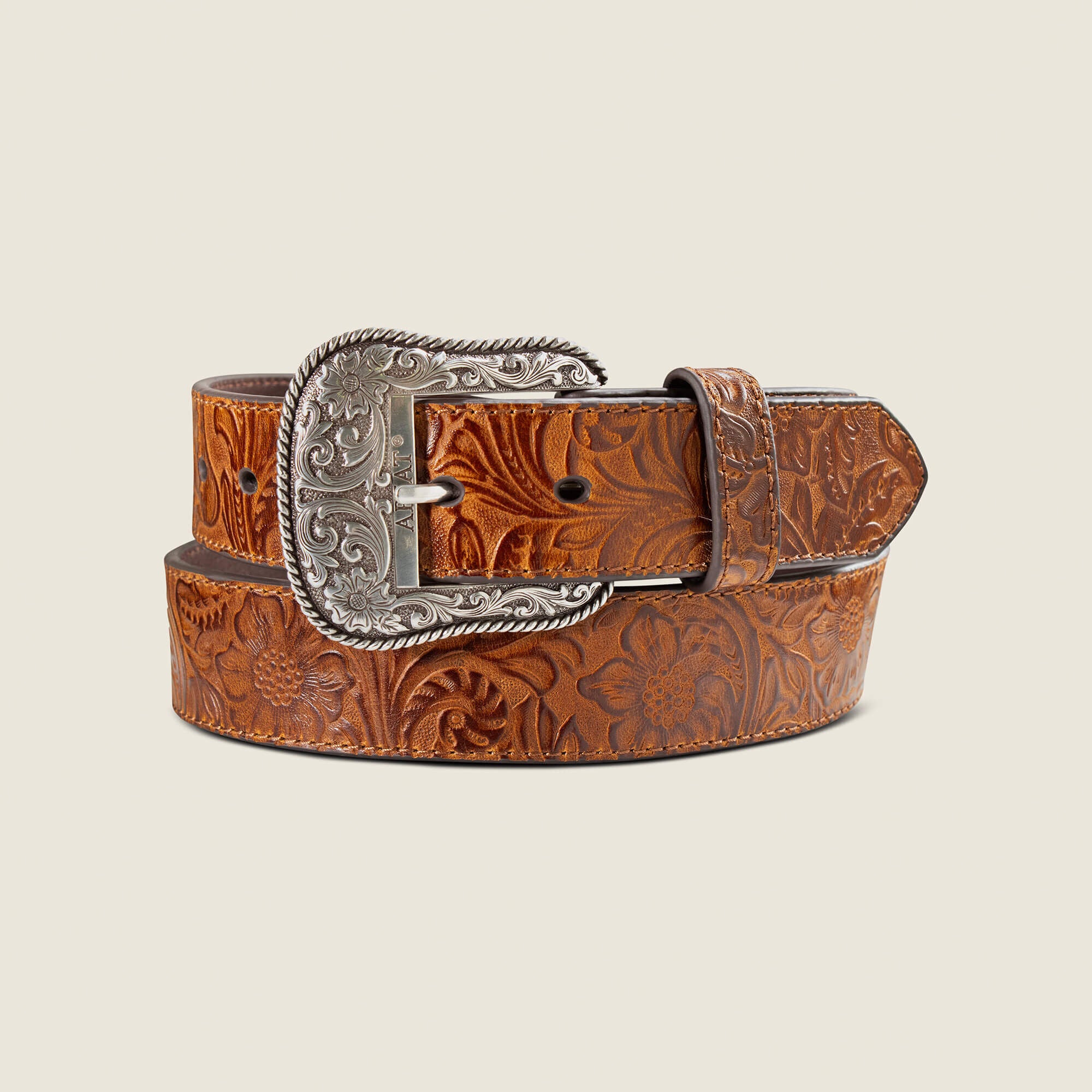 Ariat Floral Embossed Rope Belt Online
