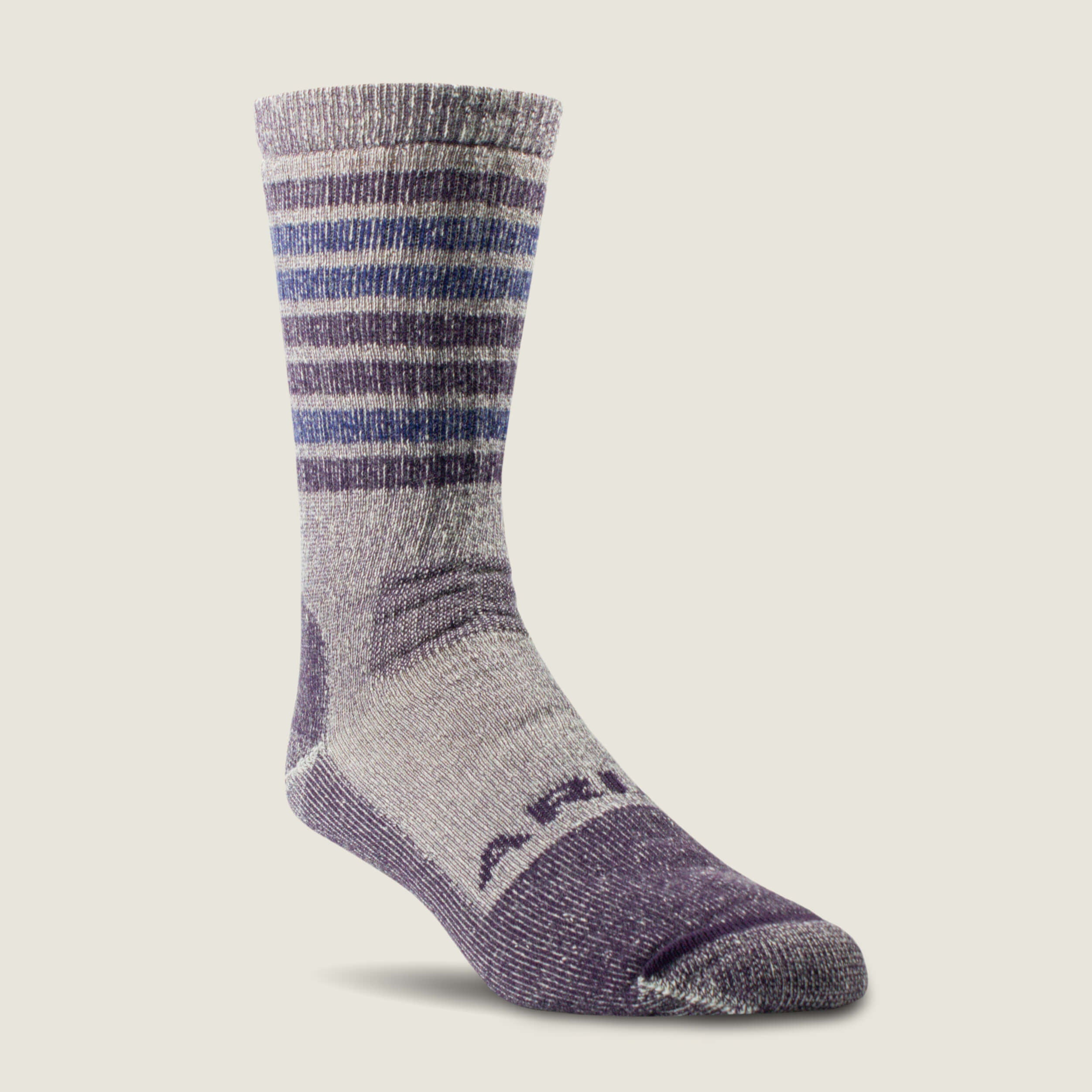 Ariat Midweight Merino Wool Blend Steel Toe Work Sock 2 Pair Multi Color Pack Sale