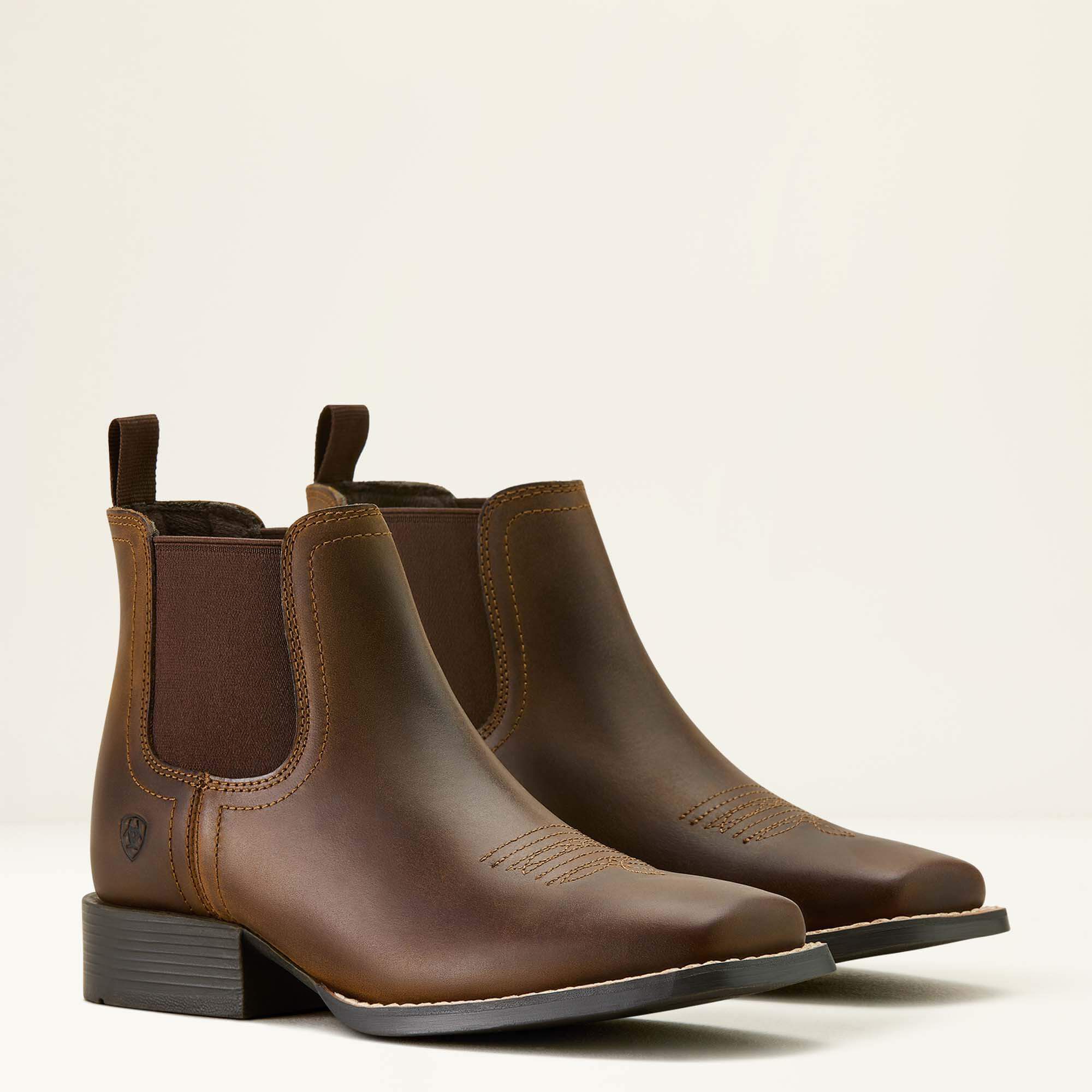 Ariat Booker Chelsea Wide Square Toe Western Boot For Sale