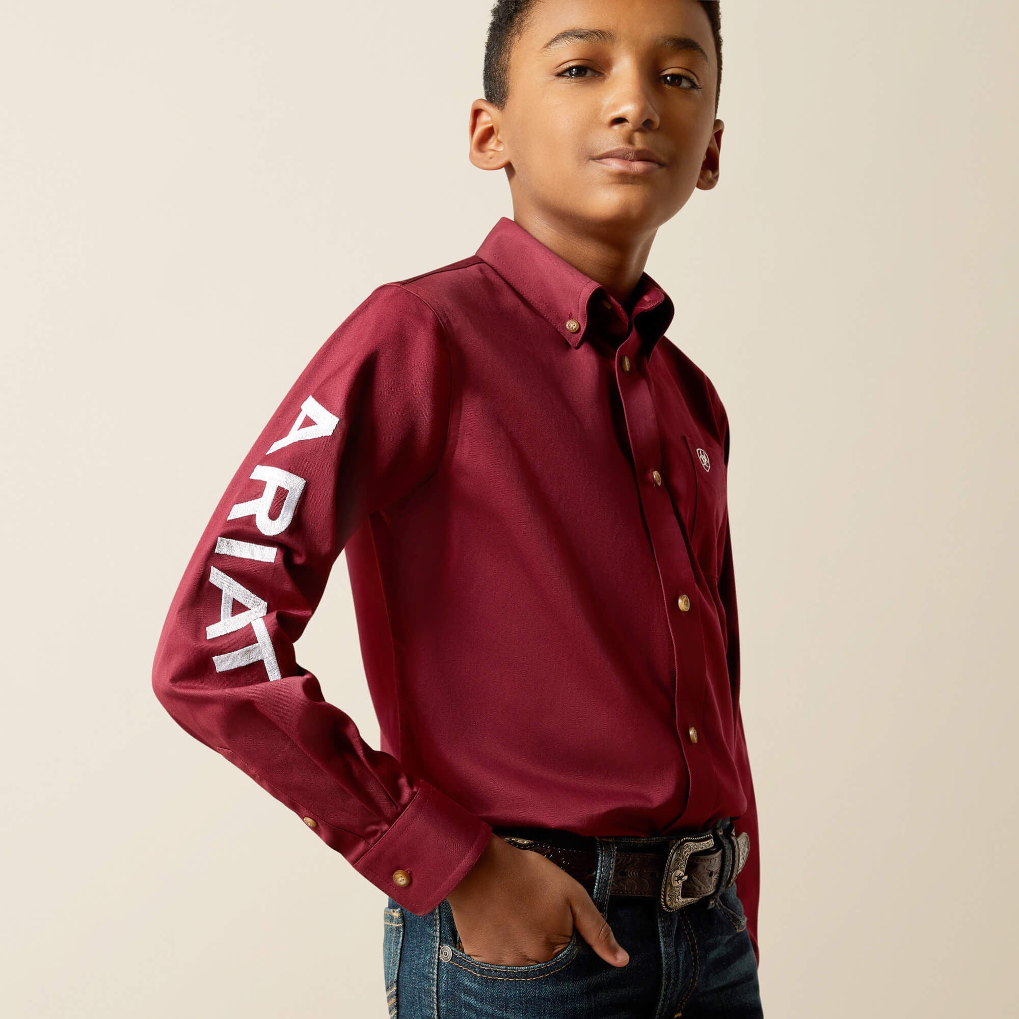Ariat Team Logo Twill Classic Fit Shirt On Sale