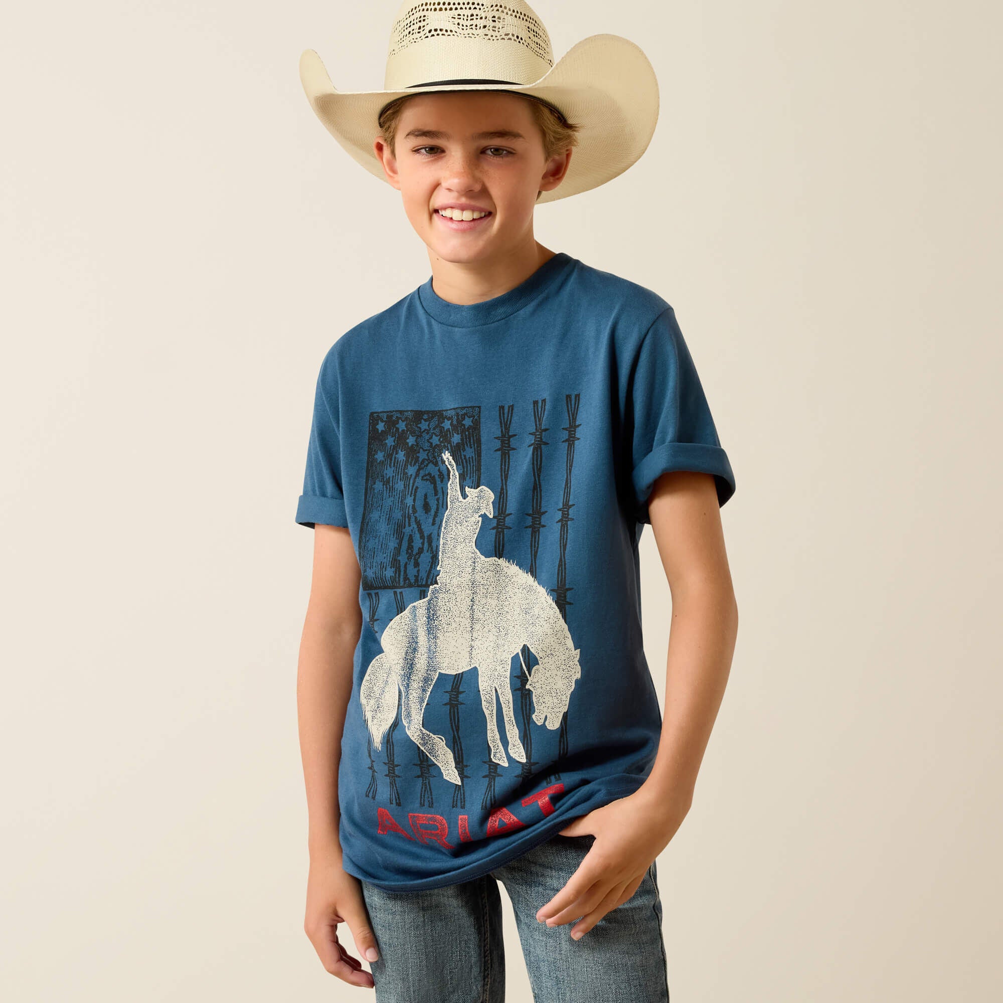Ariat Ariat Flag Bronco T-Shirt For Sale