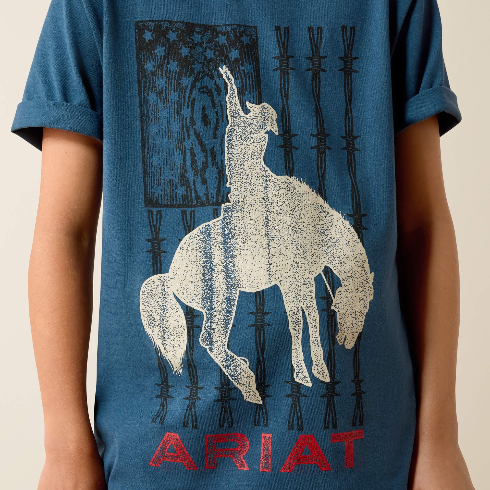 Ariat Ariat Flag Bronco T-Shirt For Sale