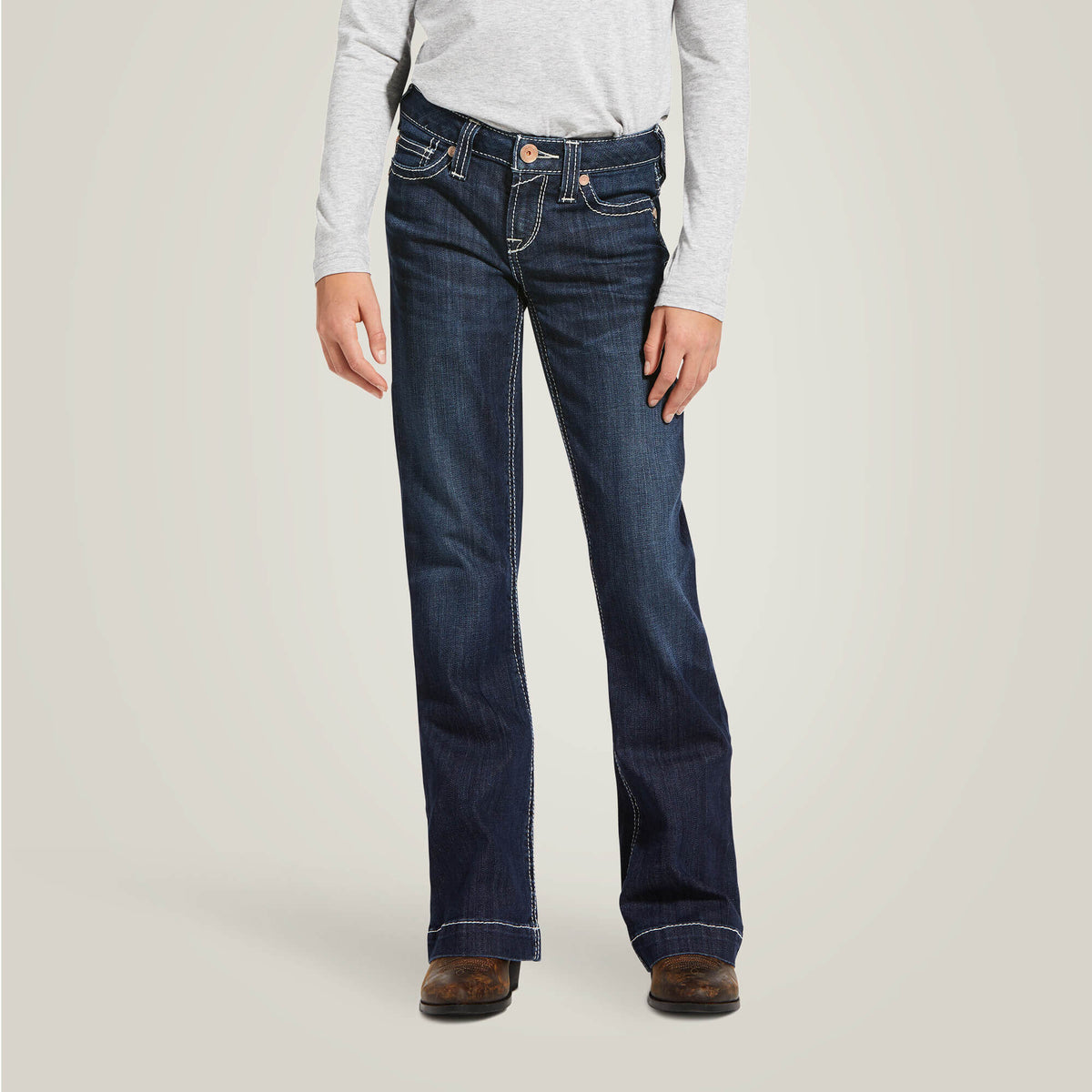 Ariat Trouser Mid Rise Stretch Ella Wide Leg Jean Outlet
