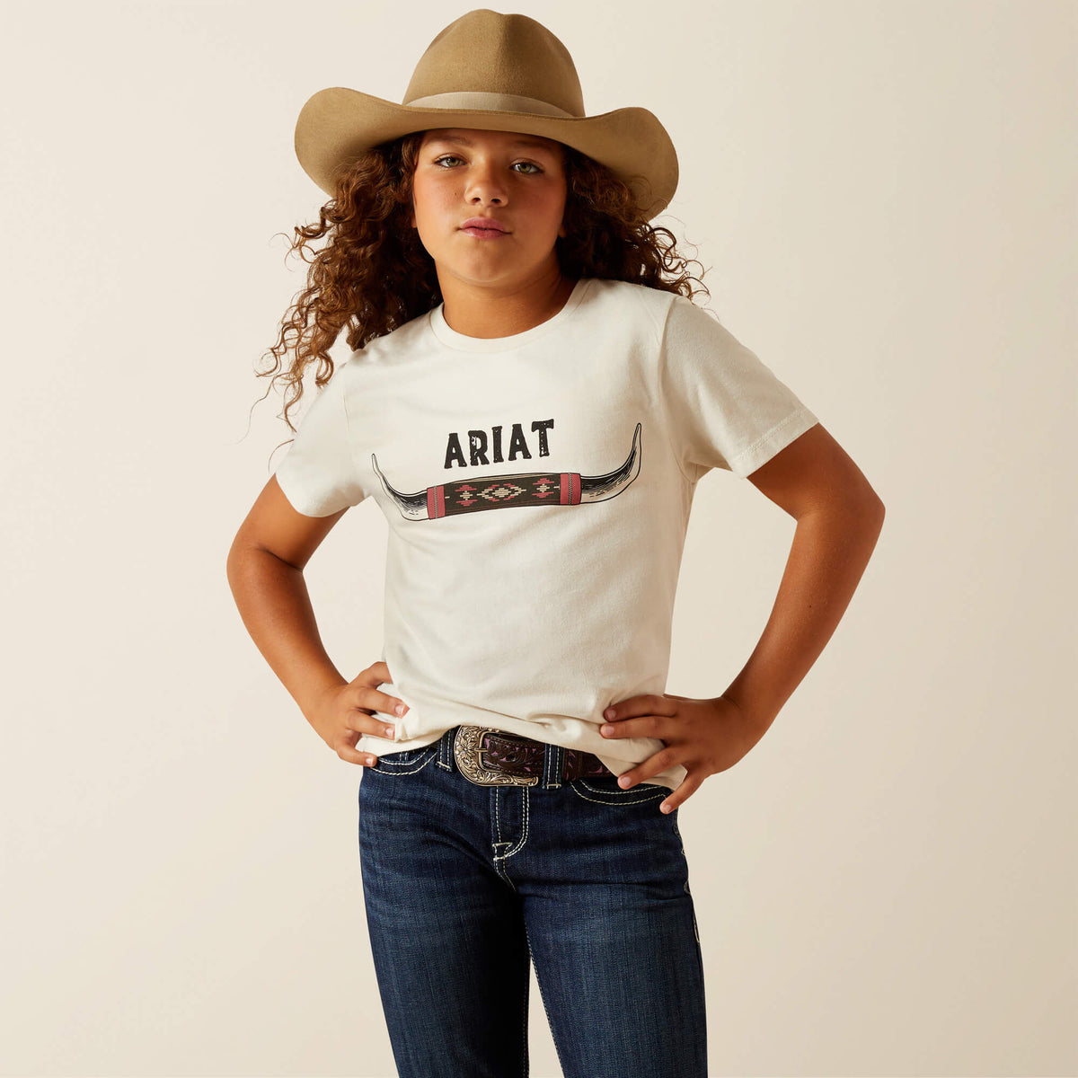 Ariat Ariat Bull Horns T-Shirt For Sale