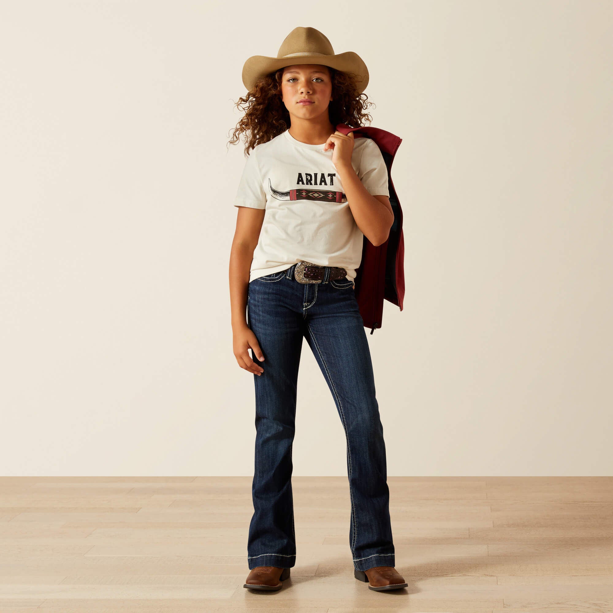 Ariat Ariat Bull Horns T-Shirt For Sale
