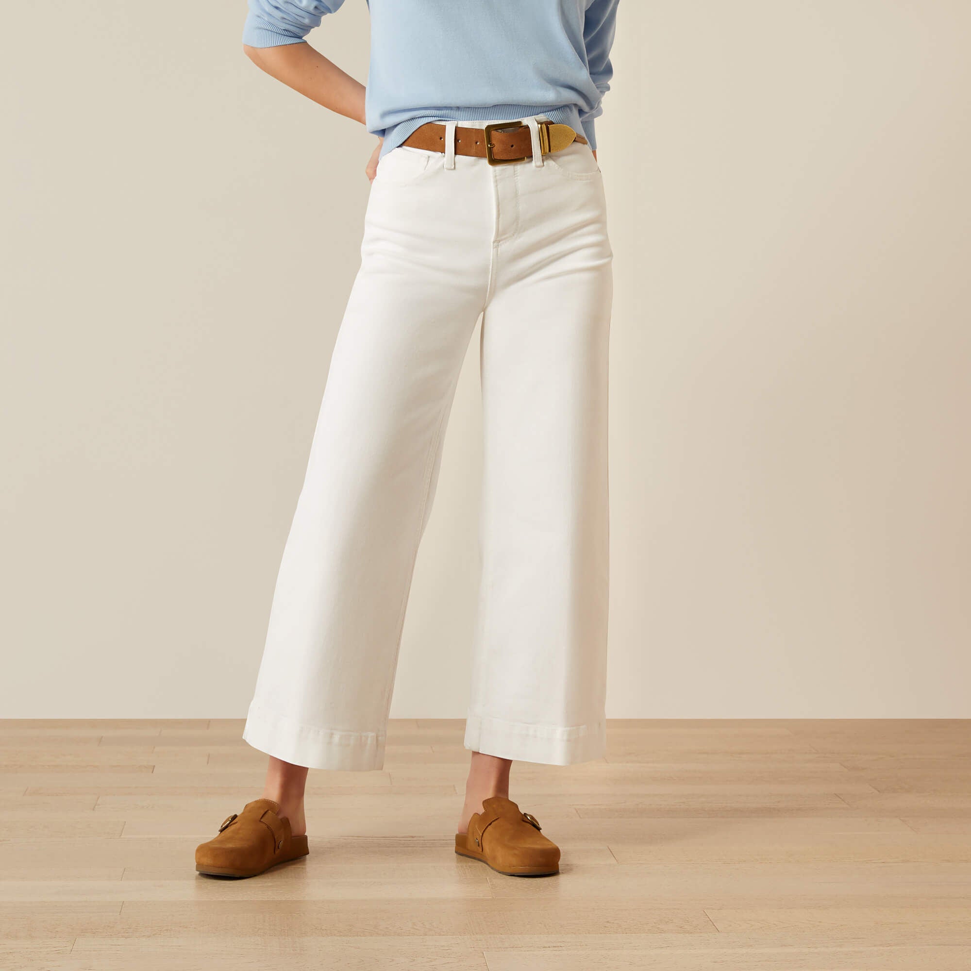 Ariat Ultra High Rise Countryside Wide Leg Crop Jeans On Sale