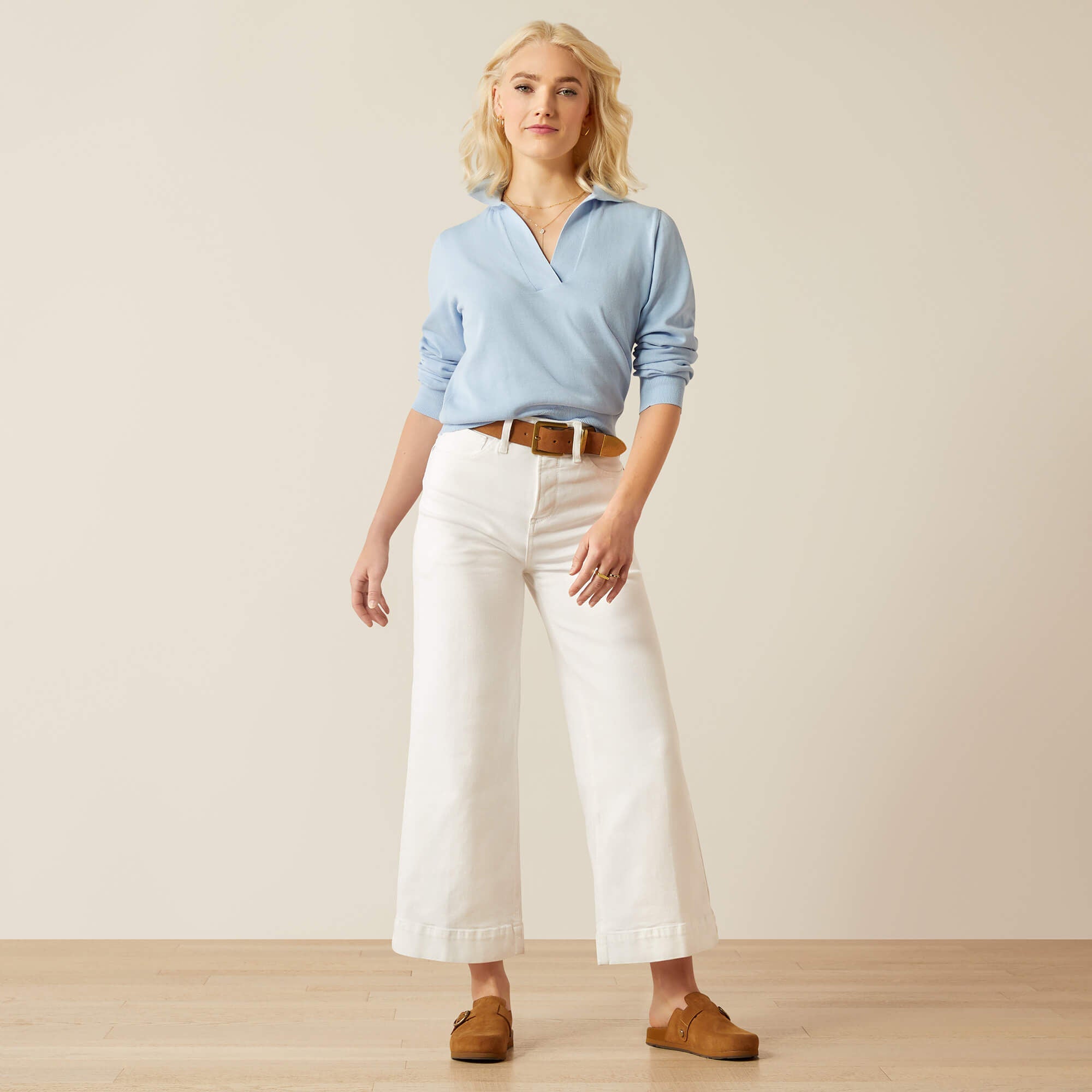 Ariat Ultra High Rise Countryside Wide Leg Crop Jeans On Sale