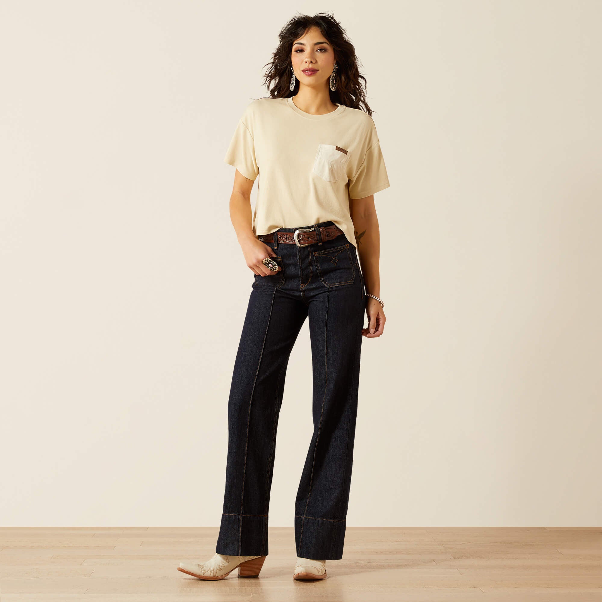 Ariat Ultra High Rise Tomboy Western Utility Wide Leg Jean Online